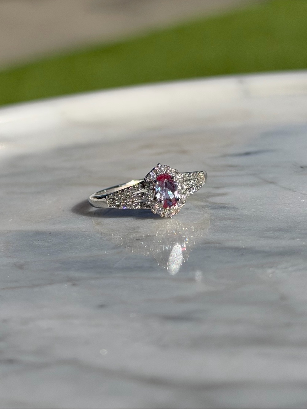 Adjustable Sterling Silver Mystic Quartz Ring